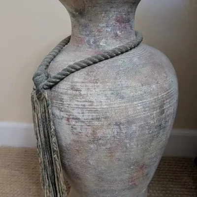 Large, Rustic Terracotta Floor Vase