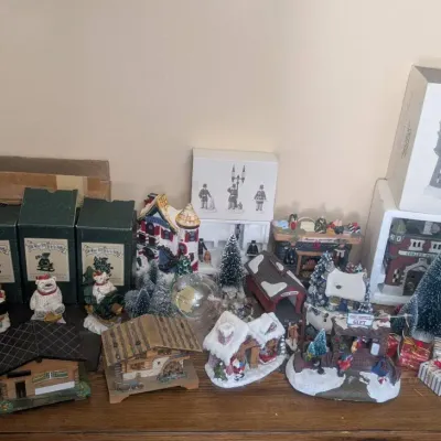 Vintage Christmas Village Collection  Dept 56 Dickens' Village, Musical Chalets & Holiday Figurines