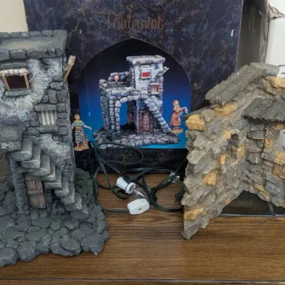 Vintage Fontanini Heirloom Nativity Village Structures Designed for the 5-inch Scale By Roman, Inc