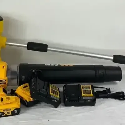 Four (4) DeWalt 20v Batteries + Power Shovel & 600CFM Blower