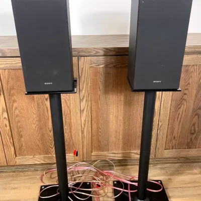 Pair of Sony Surround Speakers + Stands