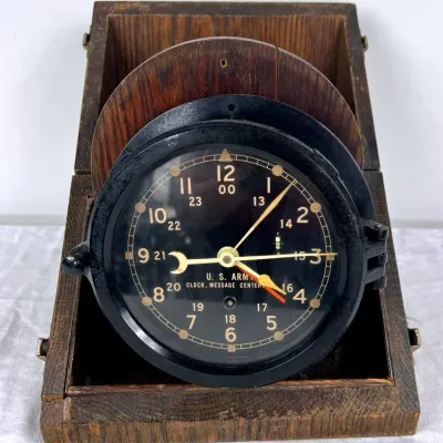 Vintage US Army Chelsea Co. Clock