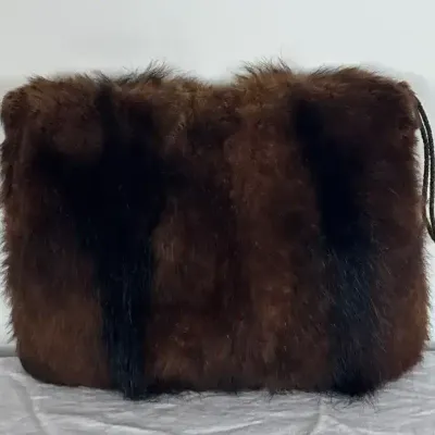 Vintage Fur Muff Hand Warmer 