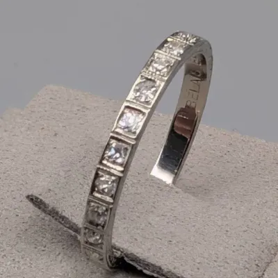 1920s Belais 18K Diamond Band