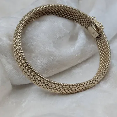 14K Flexible Mesh Bracelet