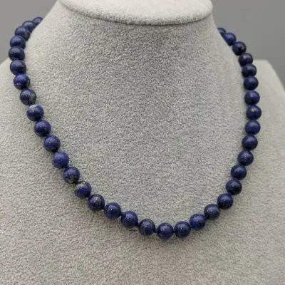 14K Hand Knotted Lapis Lazuli Beads