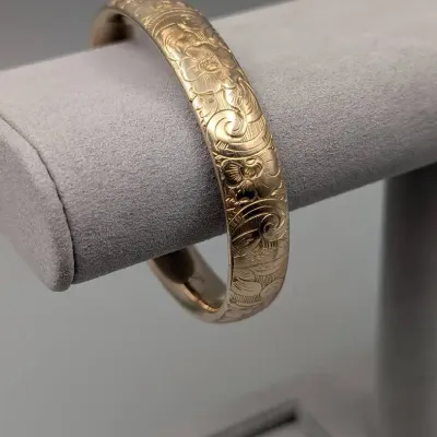Edwardian Era Engraved Bangle 