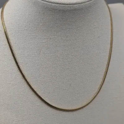 14K Plumb Gold Wheat Chain