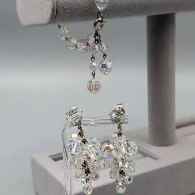 AB Crystal Bracelet and Earrings