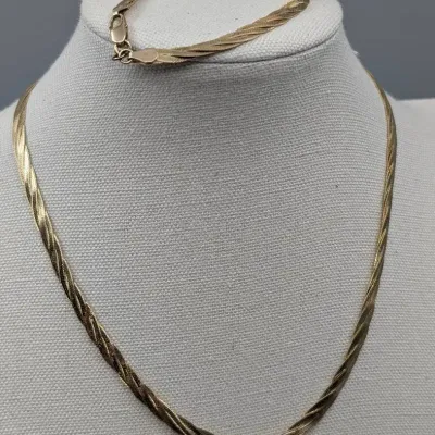 14K Italy Chain and Bracelet