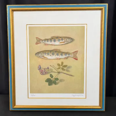 Kawaguchi Signed & Numbered Fish Art 16/100 Framed