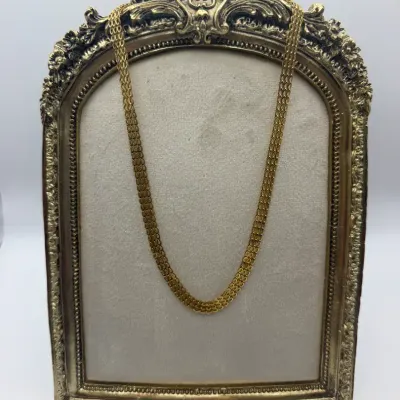 18K Gold Multi-Strand Woven Link Necklace – 0.490 Troy oz