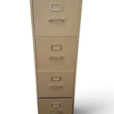 Beige 4-Drawer Metal Filing Cabinet