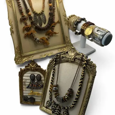 Boho Safari Costume Jewelry Lot – Beaded Necklaces, Earrings & More 