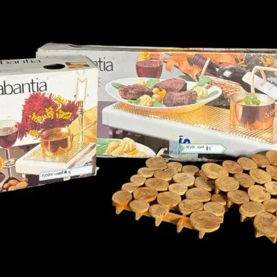 Vintage Brabantia Food Warmers & Wood Trivets