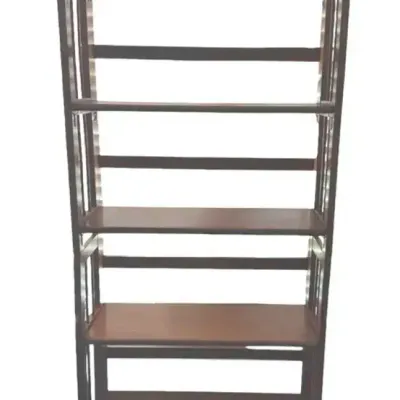 Dark Wood Folding Bookshelf