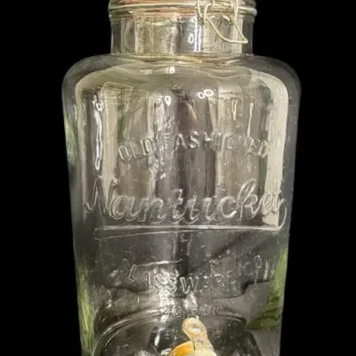 Old Fashioned Nantucket Glass Beverage Dispenser