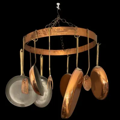 Vintage Copper Hanging Display Set… Made In Portugal 