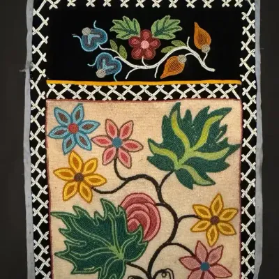 Antique Anishinaabe (Ojibwe) Beaded Pocket Panel