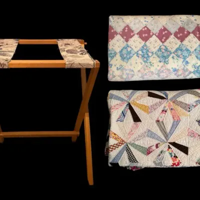 Vintage Patchwork Quilts: 1930s Feed Sack "Endless Chain" & Classic "Postage Stamp"