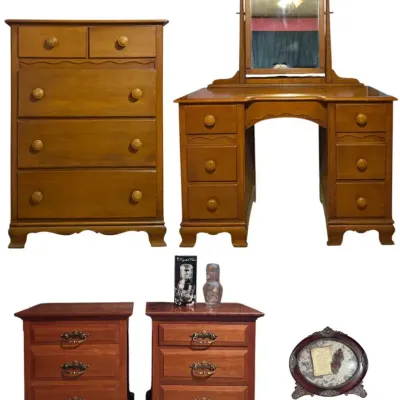 Mid-Century Wood Bedroom Ensemble