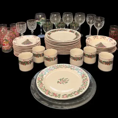 Vibrant Vintage Christmas Dinnerware & Holiday Glassware Collection