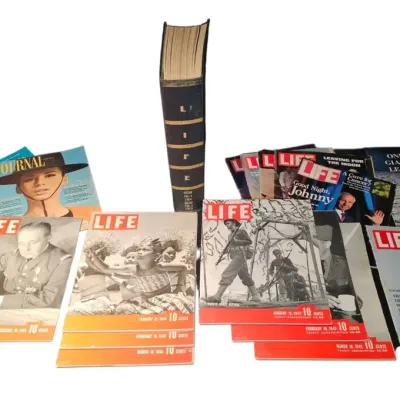 Vintage History Archive: Rare 1936–1937 Bound Life Magazines & Iconic 1969 Moon Landing Issues