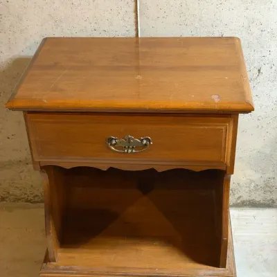Vintage Wooden Nightstand 
