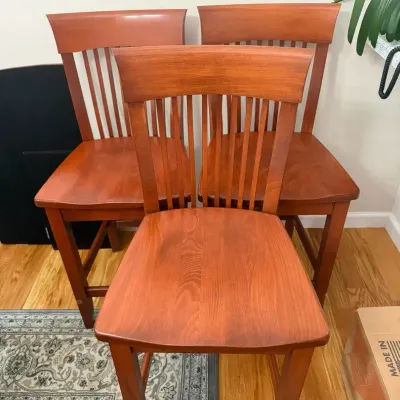 (3) Lovely Wooden Counter Stools 