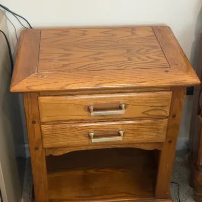 Vintage Wooden Night Stand 