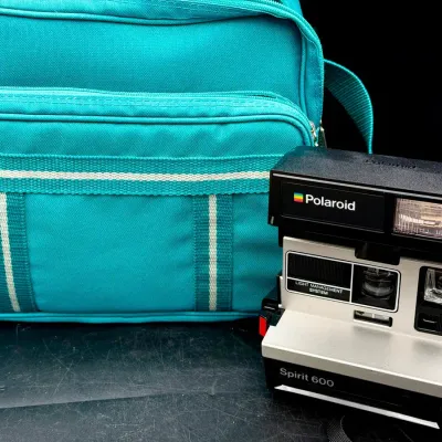 vintage Polaroid Spirit 600 instant film camera with the Light Management System