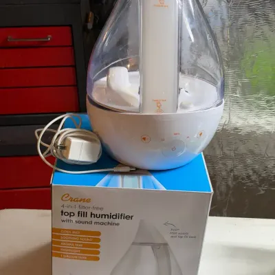 Crane 4-in-1 Top Fill Humidifier With Sound Machine 