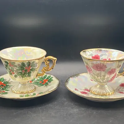 (2) Teacups & Saucers ft. Pandora & Ucagco 
