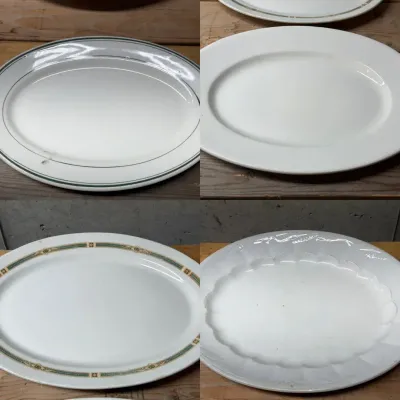 (4) Vintage Serving Platters Feat Edgewood