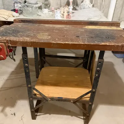 Colombian Work Table With Vise