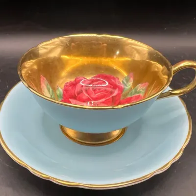 Paragon Rose Porcelain Teacup & Saucer — Stunning!