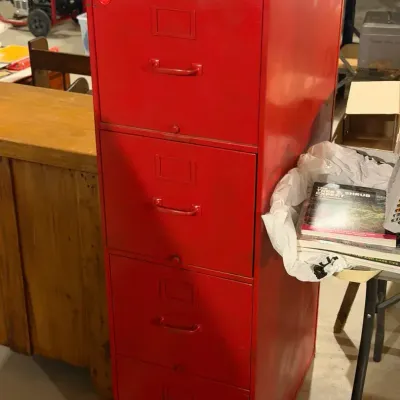 Red File Cabinet 