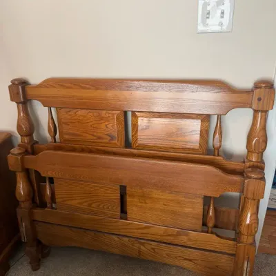 Vintage Wooden Twin Bed Frame