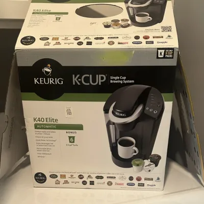Sale Photo Thumbnail #18: Keurig K40 Elite automatic single cup brewing system, in its original retail box.