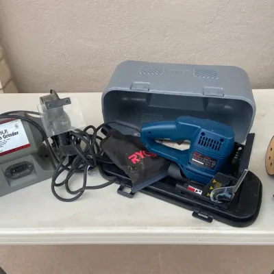 Bench Grinder, Biscuit Joiner, Sander
