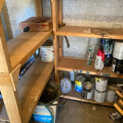Two Wooden Storage Shelve Units 