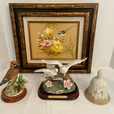 Signed Painting & Birds
