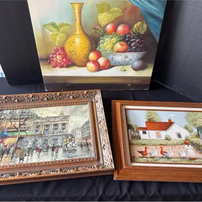 Three Paintings On Canvas
