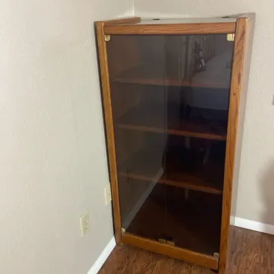 Wooden Cabinet With Glass Doors