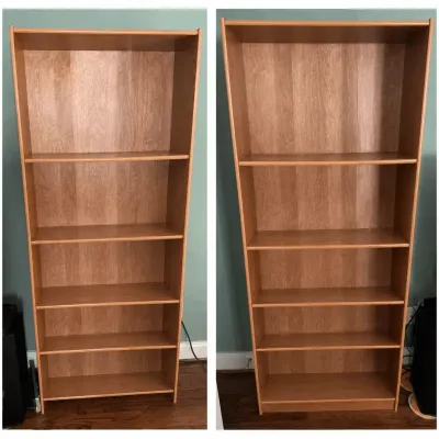 Pair of Tall Wooden Bookshelves