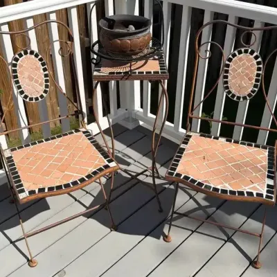 Mosaic Tile Patio Set