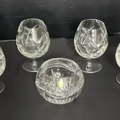 Waterford Crystal Bowl And Glasses
