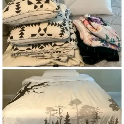 Eddie Bauer & Ralph Lauren Linens With Box Spring - Mattress Not Included