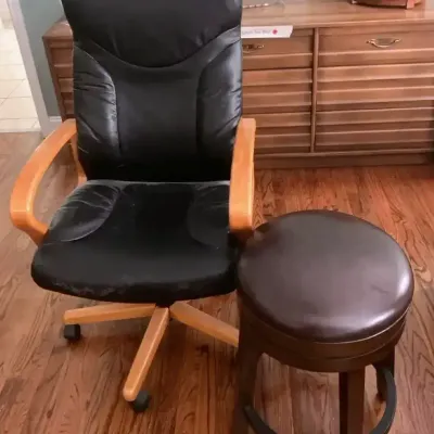 Rolling Office Chair & Rotating Barstool
