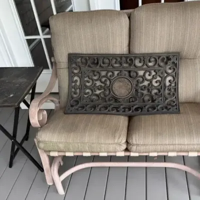 Patio Rocking Bench & Accent Table